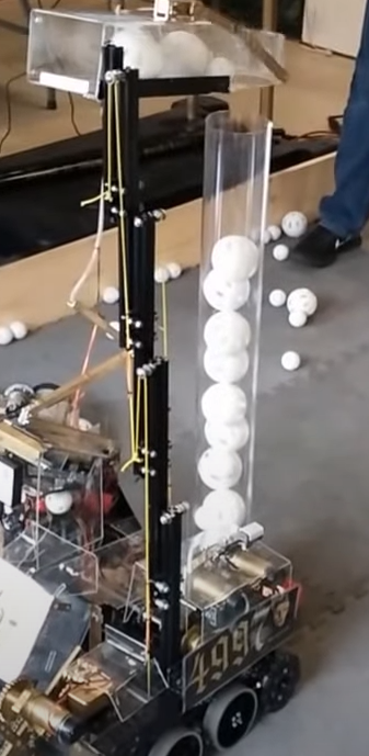 4997 Masquerade's Cascade Effect robot with lift extended