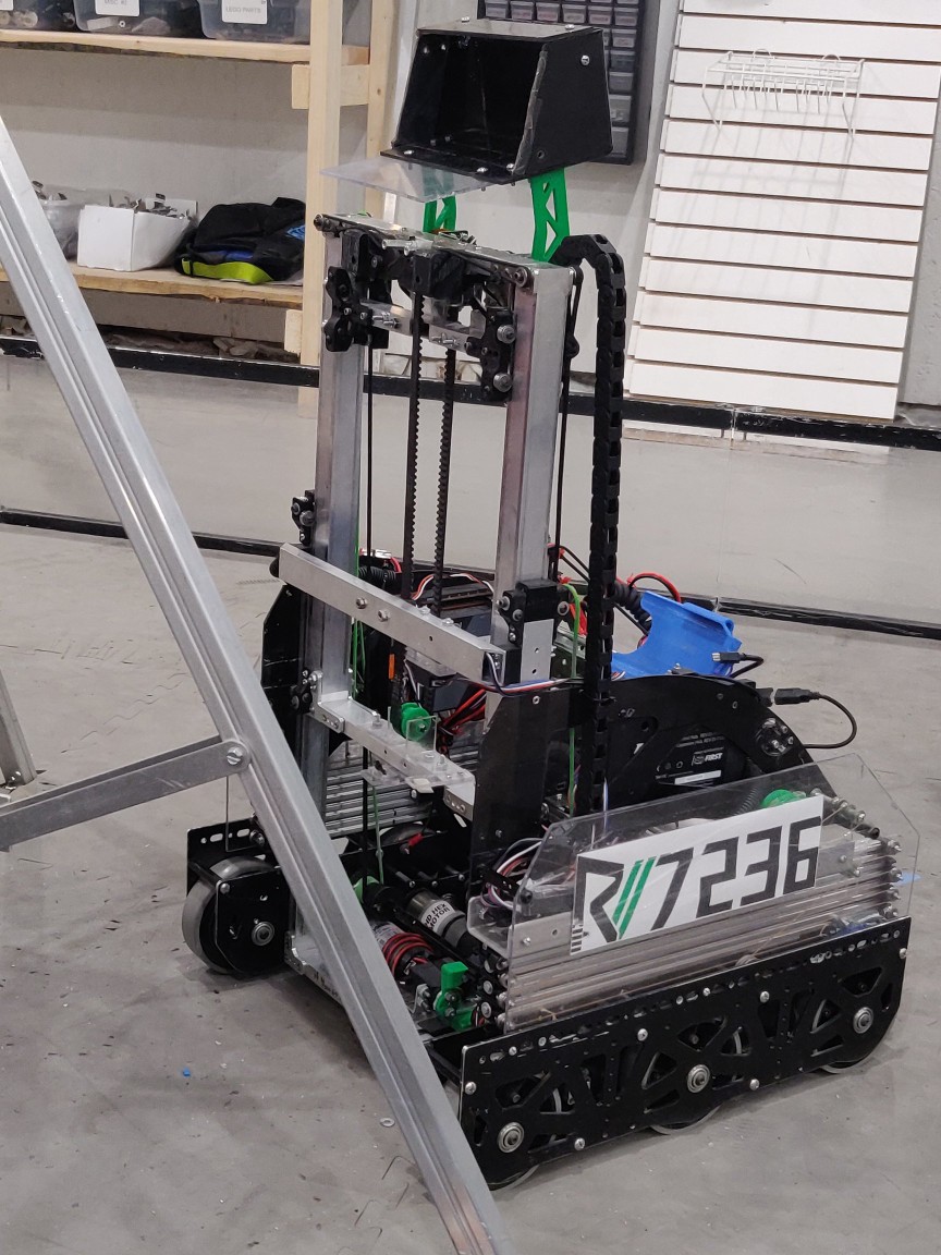 7236's belt driven elevator