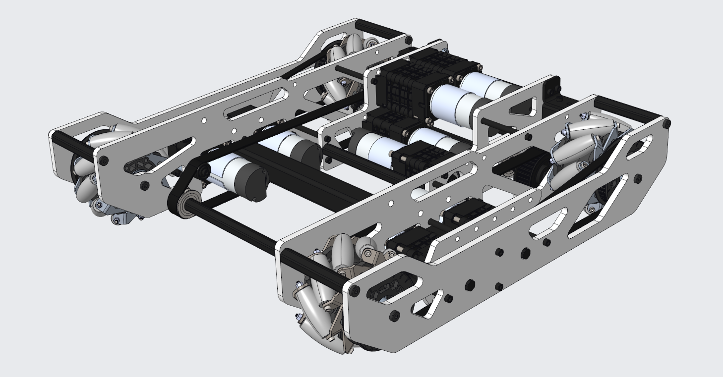731 Wannabee Strange's mecanum drivetrain render