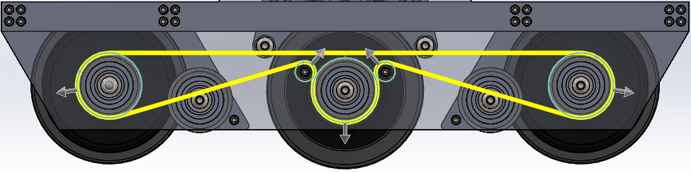 A drivetrain by 8103 using belt