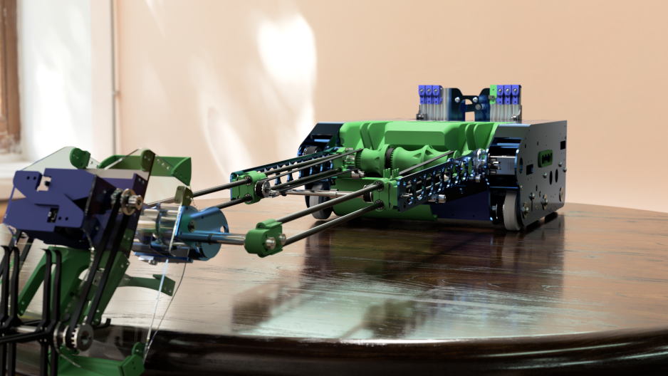 8417 'Lectric Legends' Rover Ruckus robot with slides extended
