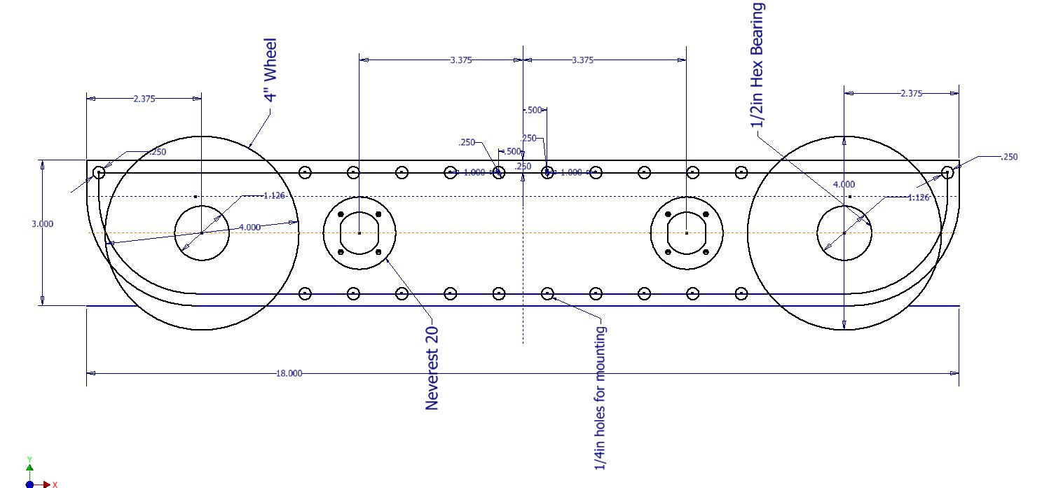 Drivetrain Plate Technical Drawing